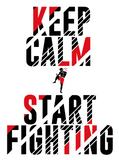 sportlicher Hoodie - Keep Calm & Start Fighting