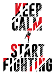 Matte „Black Magic" Tasse - Keep Calm & Start Fighting