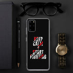 Samsung Hülle (schwarz) - Keep Calm & Start Fighting