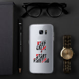Samsung cover (transparent) - Keep Calm & Start Fighting