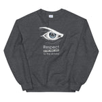 Sweatshirt - Respect is the first step to victory (Fighter im Auge)