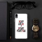 iPhone Hülle (weiß) - Keep Calm & Start Fighting
