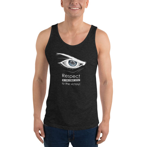 Cotton tank top - Respect is the first step to victory (fighter in mind)