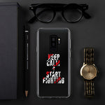 Samsung cover (transparent) - Keep Calm & Start Fighting