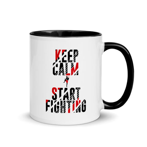 Coffee cup with colored inside - Keep Calm & Start Fighting