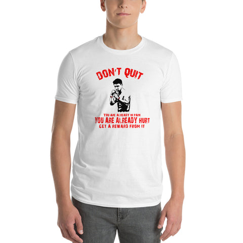Kurzärmeliges Baumwoll T-Shirt - Don't quit