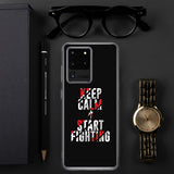 Samsung Hülle (schwarz) - Keep Calm & Start Fighting
