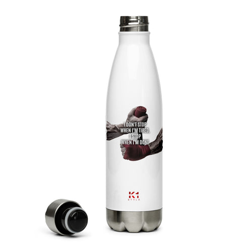 Stainless steel drinking bottle - I don't stop when i'm