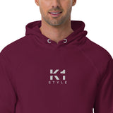 Unisex organic raglan hoodie by K1
